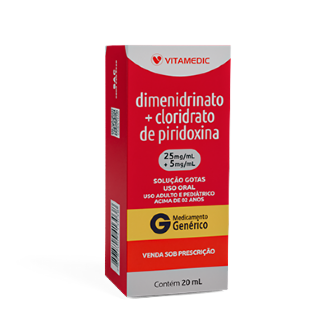 DIMENIDRINATO + PIRIDOXINA GEN�RICO SOLU��O ORAL 20ML VITAMEDIC