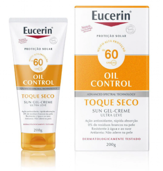 PROTETOR SOLAR FACIAL EUCERIN SUN OIL CONTROL GEL-CREME TOQUE SECO FPS60 200ML