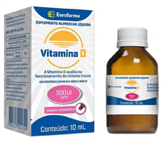 Vitamina D 500ui Gotas 10ml - Eurofarma