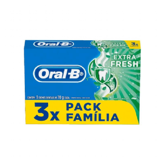 KIT CREME DENTAL ORAL-B EXTRAFRESH 3 UNIDADES 70G