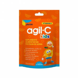 AGIL C KIDS LARANJA 25 GOMAS