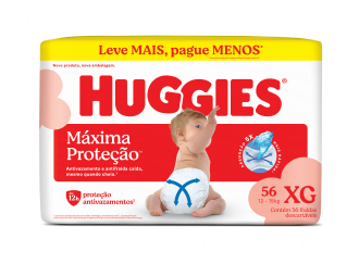 FRALDA HUGGIES SUPREME CARE XG COM 56 UNIDADES