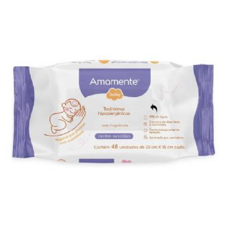 TOALHA UMEDECIDA AMAMENTE BABY RN 48UN