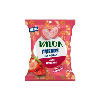 Pastilha Friends Sabor Morango Valda Sache 25g