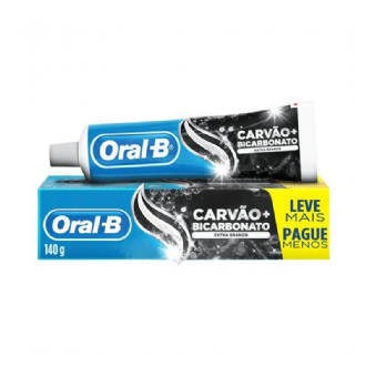 CREME DENTAL ORAL-B CARV�O + BICARBONATO EXTRA BRANCO 140G