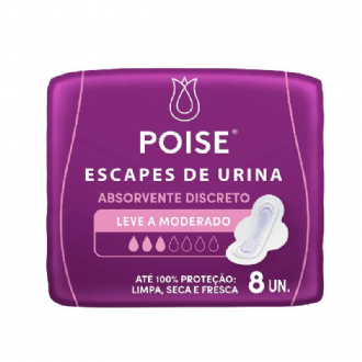 ABSORVENTE POISE PARA ESCAPES DE URINA COM ABAS 8UN