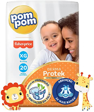 FRALDA POM POM PROTEK XG 20 UNIDADES