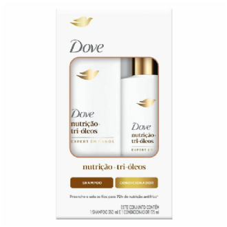 KIT SHAMPOO 350ML + CONDICIONADOR 175ML DOVE NUTRIO + TRI-LEOS