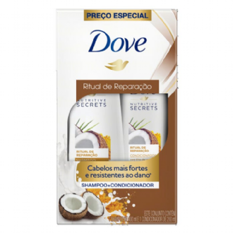 KIT DOVE RITUAL DE REPARAO SHAMPOO 350ML + CONDICIONADOR COM 175ML