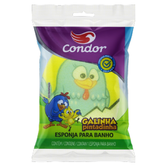 ESPONJA DE BANHO CONDOR GALINHA PINTADINHA 1UN