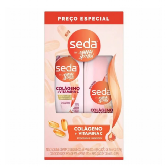 KIT SHAMPOO SEDA 300ML + CONDICIONADOR 190ML COL�GENO + VITAMINA E
