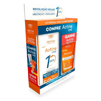 KIT FACIAL DARROW PROTETOR SOLAR ACTINE ONE FPS60 40G+ ACTINE GEL DE LIMPEZA 40G