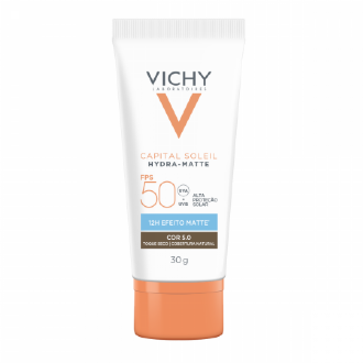 PROTETOR SOLAR FACIAL VICHY HYDRA-MATTE FPS50 COR 5.0 30G