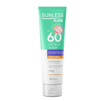 PROTETOR SOLAR SUNLESS KIDS FPS60 TOQUE SECO E A��O HIDRATANTE 120G