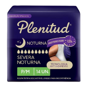 Fralda Geri�trica Noturna Plenitud Premium Comfort P/M 14 Unidades