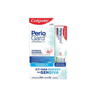 Kit Colgate Periogard Creme Dental Sabor Hortel� 60g + Enxaguante Bucal Sem �lcool 250ml