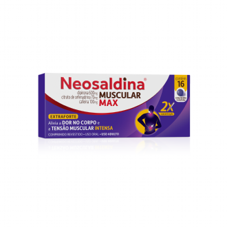 NEOSALDINA MUSCULAR MAX ANALGSICO E RELAXANTE MUSCULAR DIPIRONA 16 COMPRIMIDOS