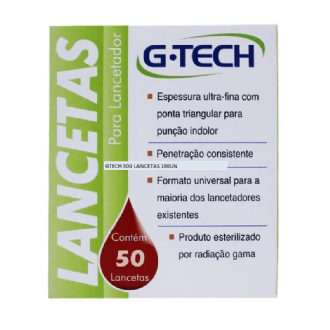 Lanceta G-Tech Ultra fina com 50 unidades