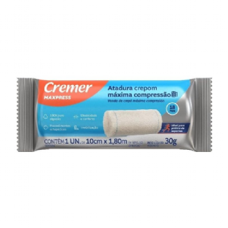 ATADURA CREPOM CREMER MAXPRESS 100% ALGOD�O ROLO COM 10CM X 1,8M