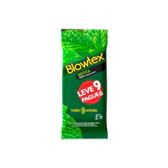 PRESERVATIVO BLOWTEX MENTA LEVE 9 PAGUE 6 UNIDADES