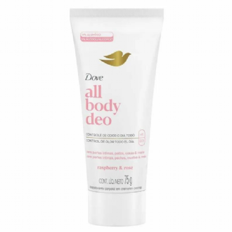 DESODORANTE EM CREME DOVE ALL BODY DEO RASPBERRY E ROSE 75G