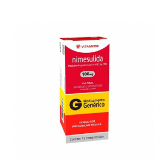 NIMESULIDA GENRICO VITAMEDIC 100MG 12 COMPRIMIDOS