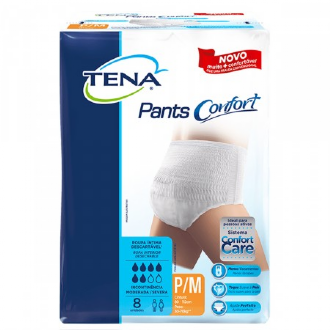 ROUPA NTIMA TENA PANTS CONFORT P/M 8 UNIDADES