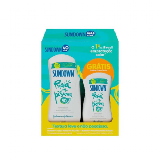 Kit Protetor Solar Sundown Praia & Piscina FPS 50 200ml + Gr�tis 100ml