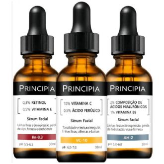 KIT SRUM FACIAL VC-10 + RN-0,3 + AH-2 PRINCIPIA 30ML CADA