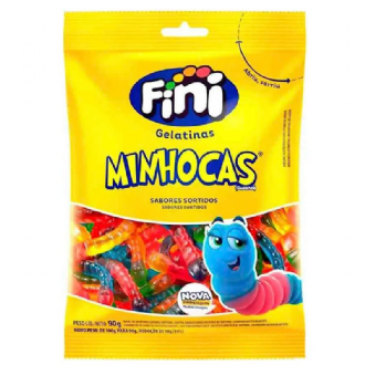 BALA FINI GELATINA MINHOCAS 80G