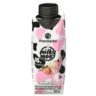 Bebida L�ctea Piracanjuba Milky Moo Mimosa Sabor Brigadeiro Branco com Morango 250ml
