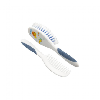 KIT KUKA ESCOVA E PENTE PARA CABELO SOFT AZUL