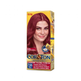 TINTURA COR&TON 7.66 VERMELHO INTENSO