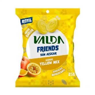 Valda Friends Sem A��car Yellow Mix Pastilhas 25G