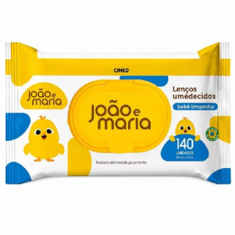 LEN�O UMEDECIDO JOAO E MARIA ALOE E VERA BEBE LIMPINHO 140 UN