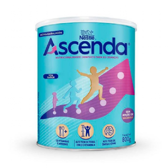 ASCENDA SUPLEMENTO INFANTIL SEM SABOR 800G