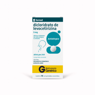 DICLORIDRATO DE LEVOCETITIZINA GN  GERMED 5MG 10 COMPRIMIDOS