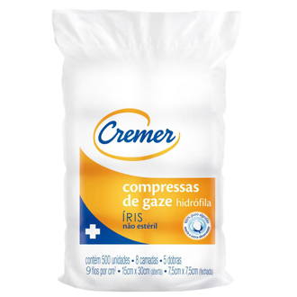 COMPRESSA DE GAZE �RIS 9 FIOS 7,5 X 7,5 CM