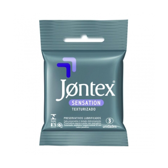 PRESERVATIVOS JONTEX SENSATION TEXTURIZADO COM 3 UNIDADES