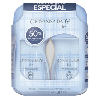KIT DESODORANTE GIOVANNA BABY ROLL-ON BLUE 50ML 2UN