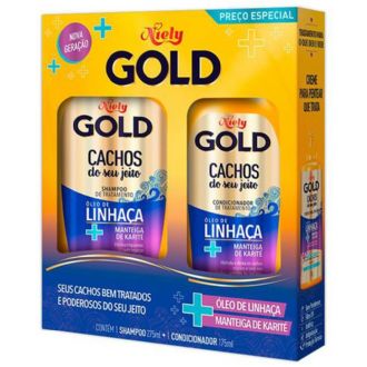 KIT SHAMPOO 275ML+ CONDICIONADOR 175ML NIELY GOLD LINHAA