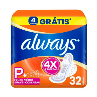ABSORVENTE ALWAYS SUPER PROTEO SUAVE COM ABAS 32U