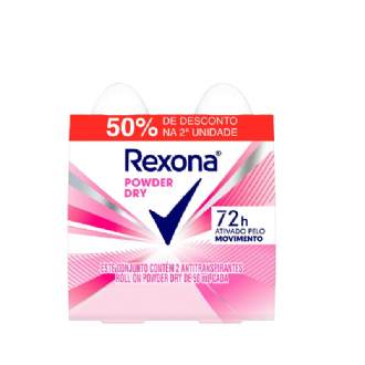 KIT DESODORANTES ROLL-ON REXONA DRY FEMININO 50ML 2UN.