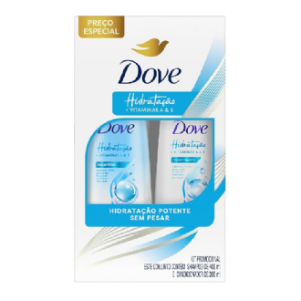 KIT SHAMPOO 400ML + CONDICIONADOR 200ML  DOVE HIDRATRA��O + VITAMINAS A E E