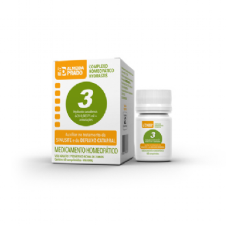COMPLEXO HOMEOPTICO HYDRASTIS N 3 ALMEIDA PRADO 60 COMPRIMIDOS