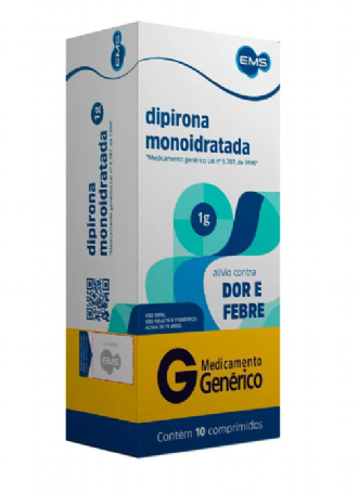 DIPIRONA MONOIDRATADA GN EMS 1GR 10 COMPRIMIDOS
