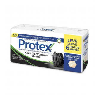 Sabonete Em Barra Protex Carv�o Detox 6 Unidades De 85g Cada