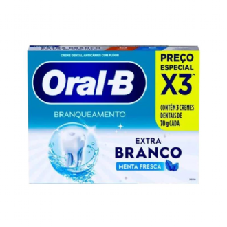Creme Dental Branqueador Oral-b 70g 3d White Brilhant Fresh