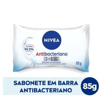 SABONETE EM BARRA NIVEA ANTIBACTERIANO 3 EM 1 85G