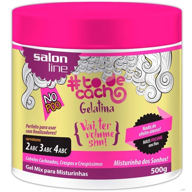 GELATINA GEL MIX PARA MISTURINHAS SALON LINE VAI TER VOLUME SIM 500G